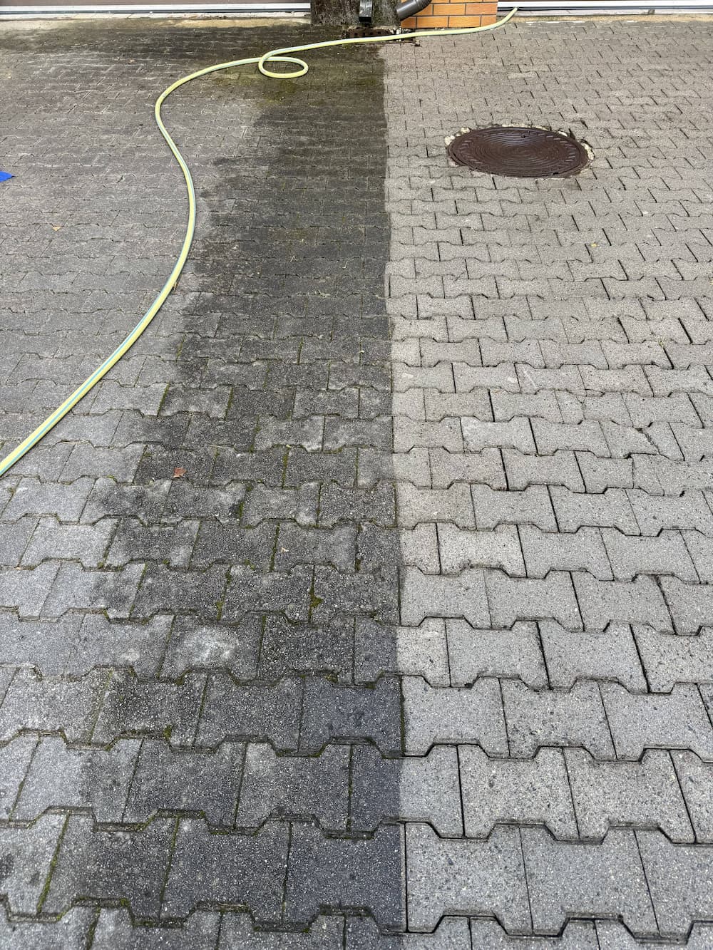 Kiemo trinkelių plovimo rezultatas prieš ir po